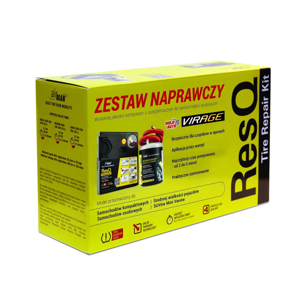 Moje Auto Kit de réparation pneus Virage Auto (produit d'étanchéité + compresseur)