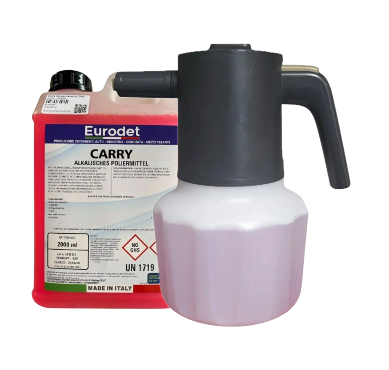 Pulvérisateur à mousse auto électrique 2L + Shampoing Auto Moussant CARRY 2L