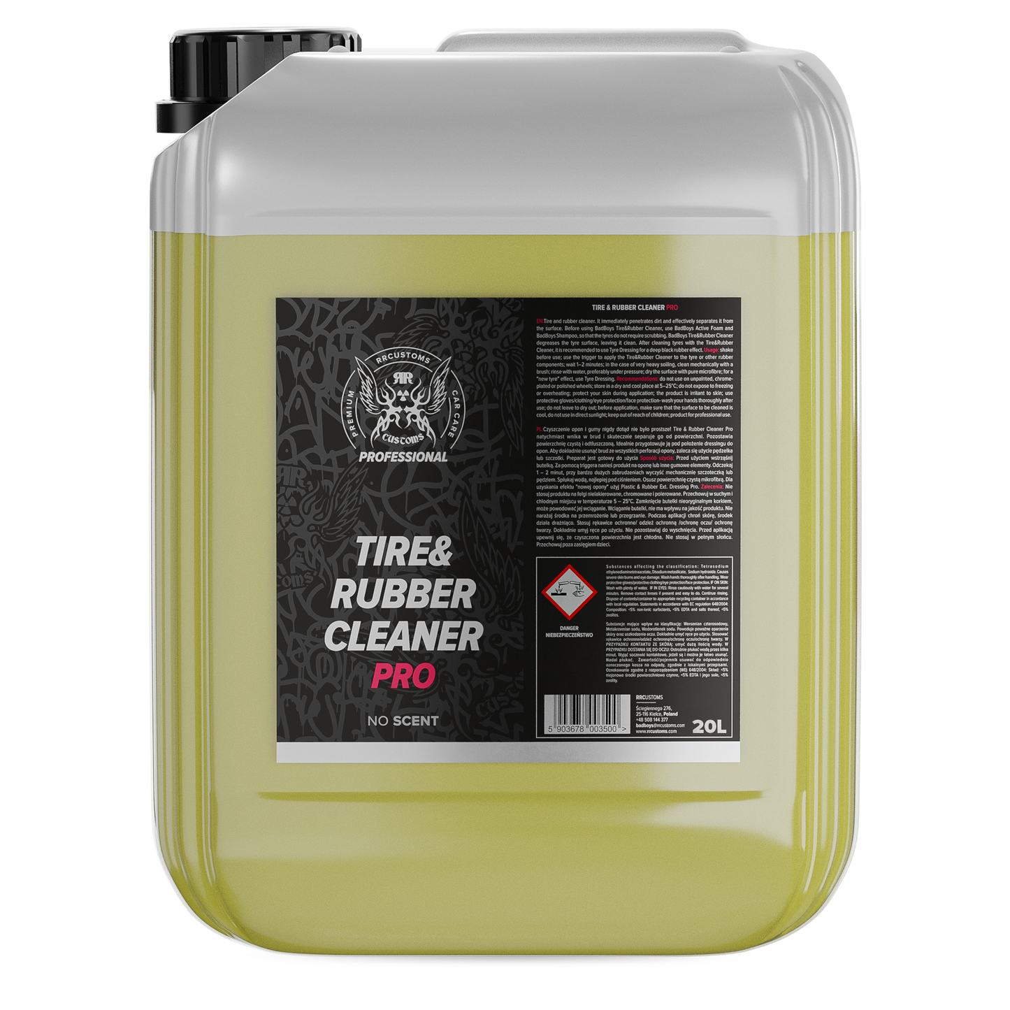 Nettoyant pneus & caoutchouc professionnel 20L