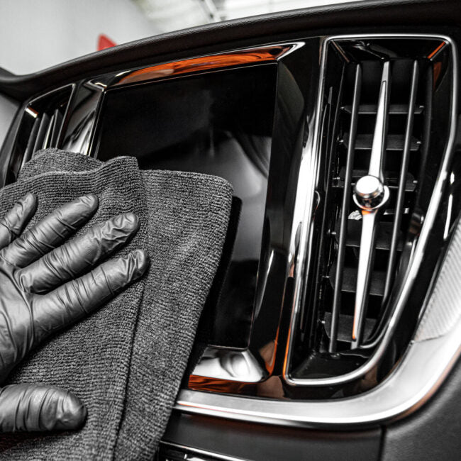 APT Microfibre noire (serviette tout usage) Moje Auto Detailer nouveauté | 40 cm x 40 cm