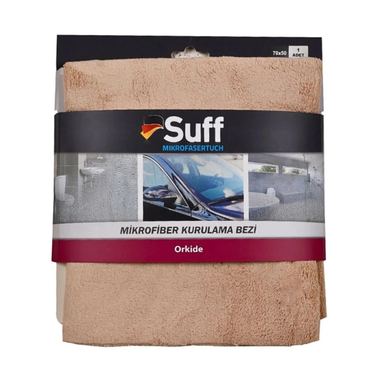 Microfibre SUFF Orchidée 70x50cm - Haute Absorption & Finition Parfaite