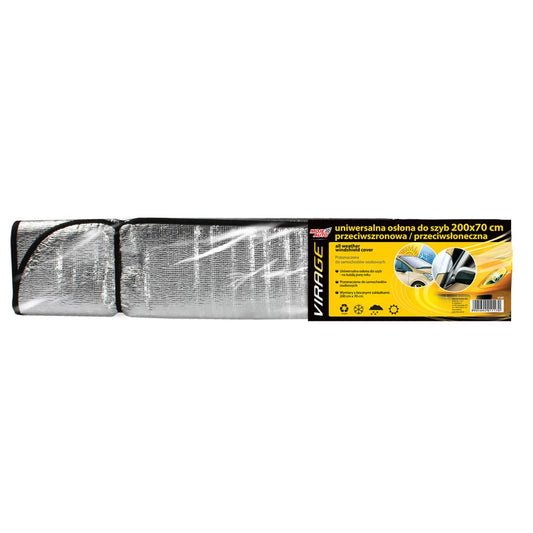 Moje Auto Virage Housse universelle pour pare-brise de voiture, argent, 200×70 cm