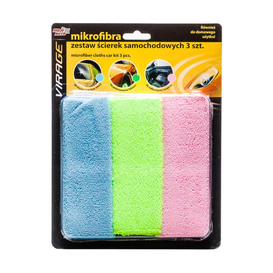 Moje Auto Ensemble de chiffons en microfibre Virage