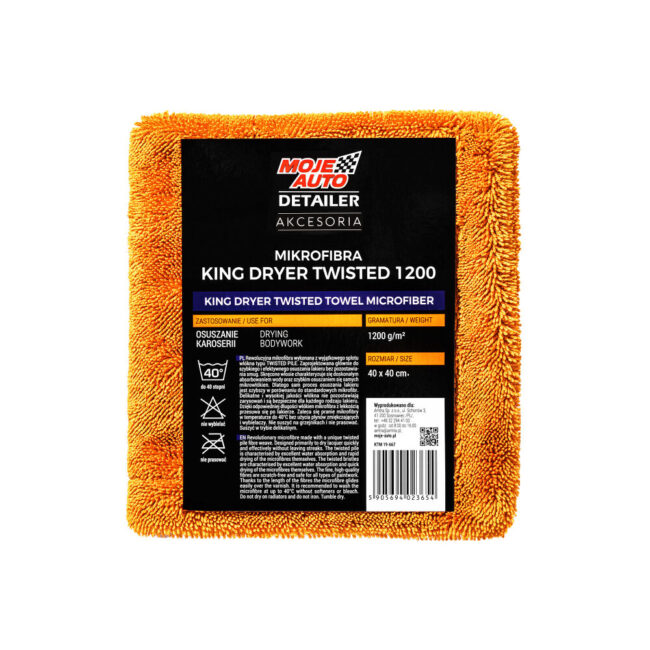 Serviette de séchage microfibre moelleuse Moje Auto - 40x40cm - 1200 g/m² (GSM)