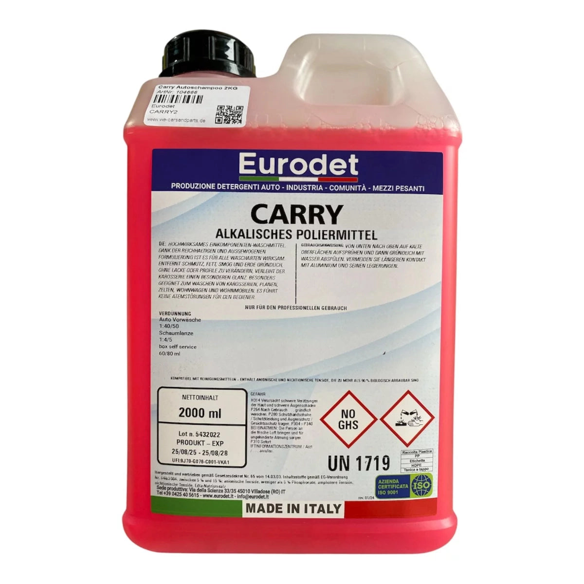 Shampoing Auto Moussant CARRY – Nettoyant Puissant pour lavage de voiture - 3 x 2L 🚗✨