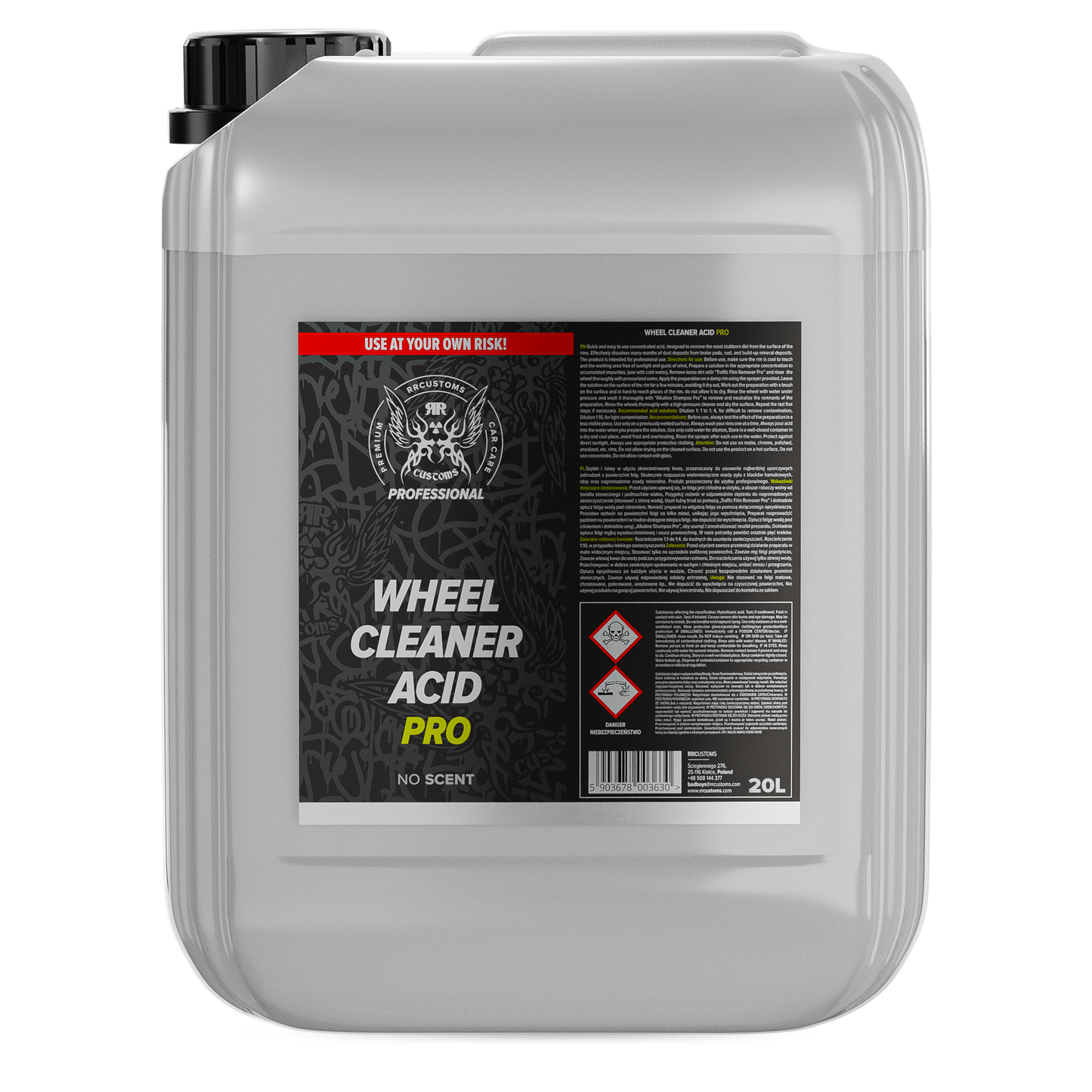 Nettoyant jantes acide professionnel 20L