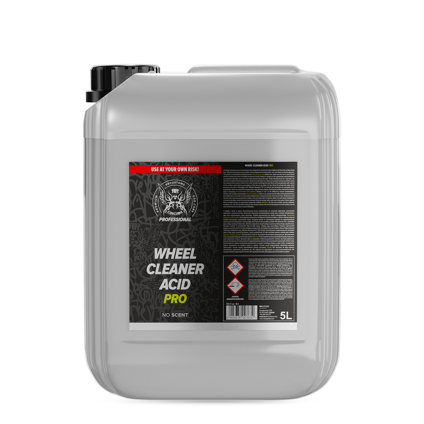Nettoyant jantes acide professionnel 5L